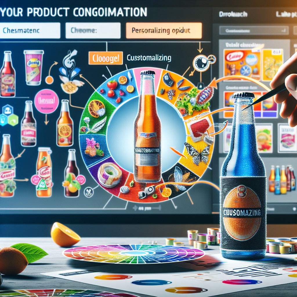 Personalizacja opakowań i etykiet w branży żywności i napojów z wykorzystaniem konfiguratora produktu.
